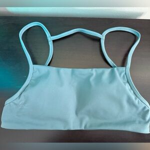 YoungLA For Her Open Back Dusty Teal Sports Bra, Size Medium NWOT